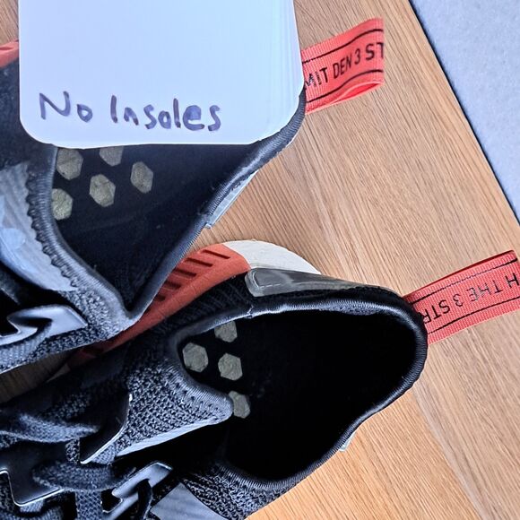 Adidas NMD R1 Men’s 11 Core Black Raw Amber Running Sneakers AQ0882 Shoes - Picture 7 of 12